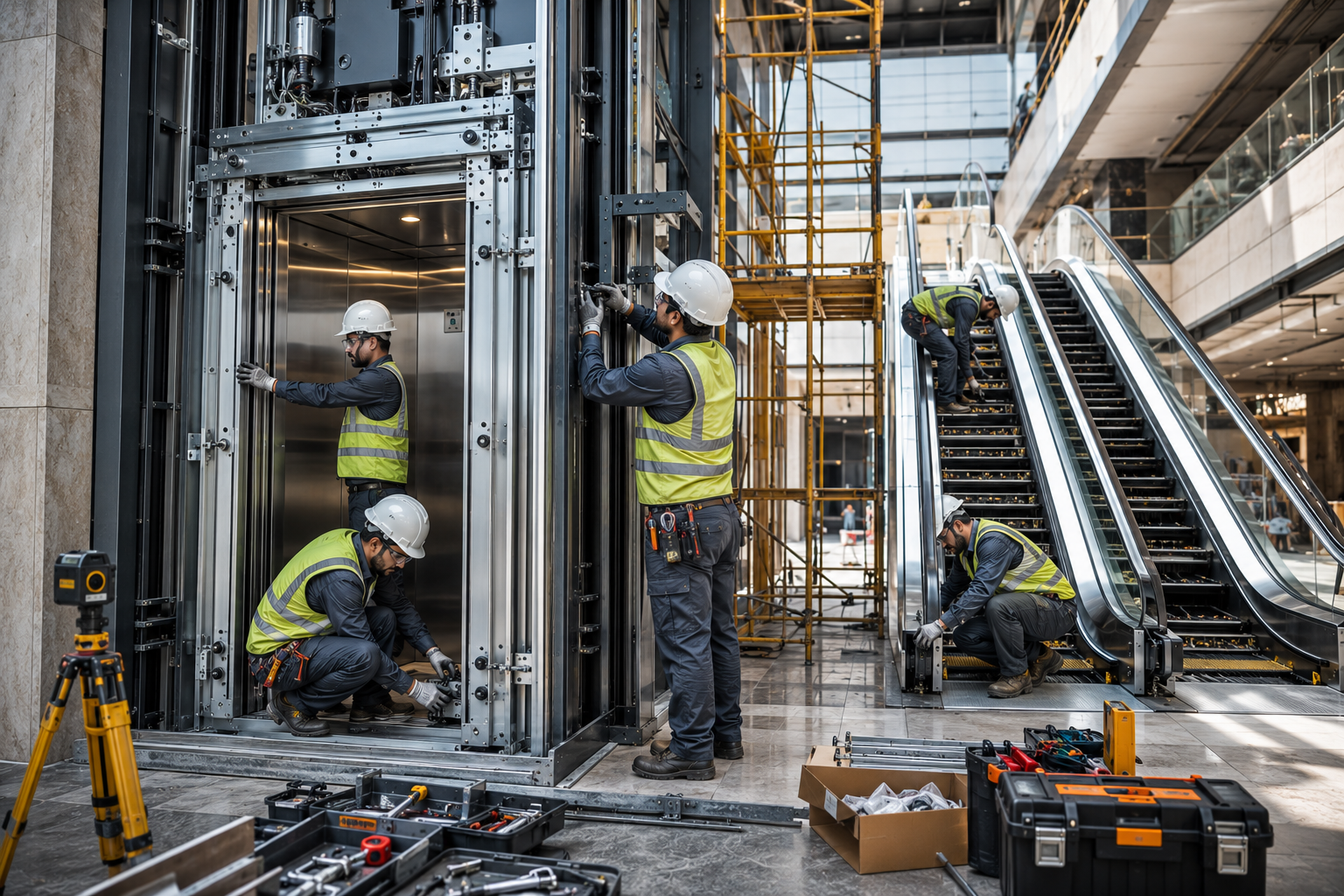 Elevator maintenance photo